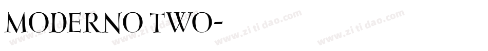 Moderno Two字体转换